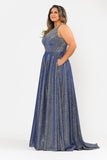 PCW1036 Metallic Glittered Prom / Pageant Dress