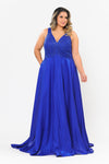 PCW1074 Embroidered bodice with Rhinestones Shimmer Shine Gown
