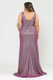 PCW1086 Mermaid Glitter Metallic Corset Back Gown